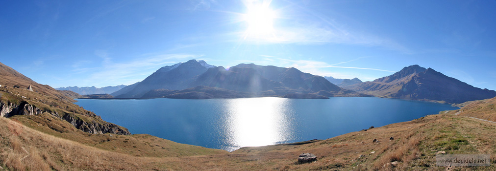 panorama sur le lac du mont cenis