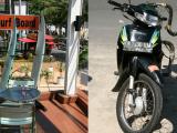 Tout pour le surf � Kuta, entre rateliers et porte-planche