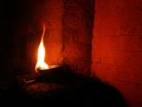 Flamme dans un temple d'Ubud