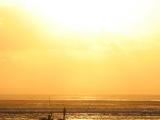 Culture des algues et coucher de soleil � Nusa Lembongan