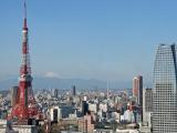 La tour de Tokyo et le mont Fuji en arriere plan