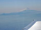 Vue sur le mont Fuji depuis l'avion