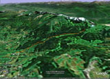 Apercu de la rando de la cabane de roybon dans Google Earth