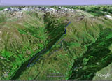 Apercu de la rando au pic saint Michel dans Google Earth