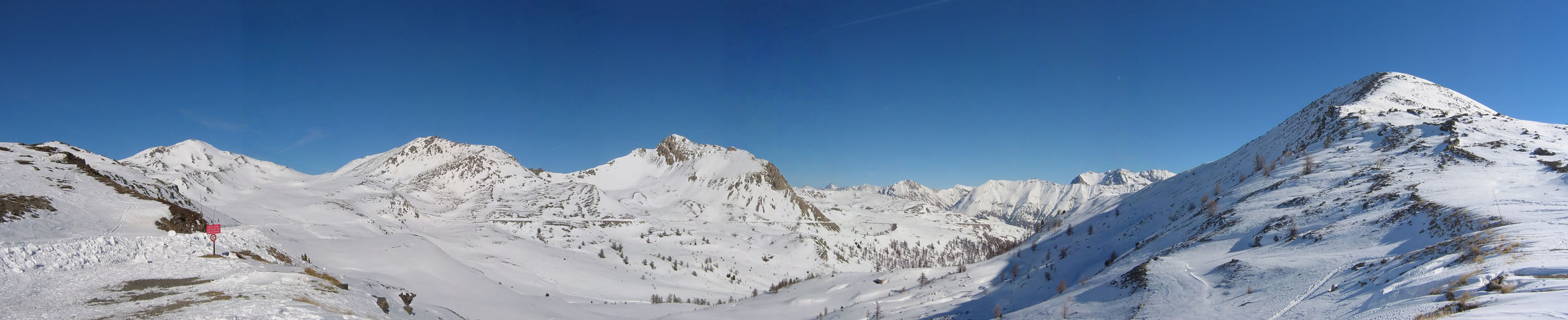 Panorama au col du Granon en regardant vers la valle de Nvache